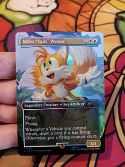 Miles "Tails" Prower (Rainbow Foil) Secret Lair Drop MTG MINT  - Image 1