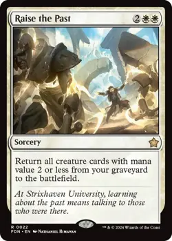 MTG Raise the Past Foundations Rare Sorcery NM  - Image 2