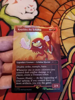 Knuckles the Echidna (Rainbow Foil) Secret Lair Drop MTG MINT  - Image 1