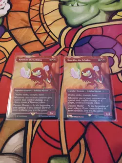 Knuckles the Echidna (Rainbow Foil) Secret Lair Drop MTG MINT  - Image 3