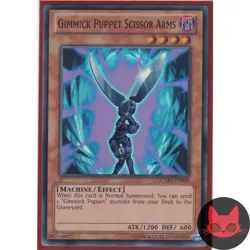 Yugioh Gimmick Puppet Scissor Arms NUMH-EN008 Super Rare NM - Image 2