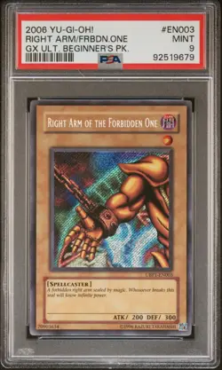 PSA 9 Yugioh Exodia Right Arm Forbidden One UBP1-EN003 Secret Rare MINT - Image 3