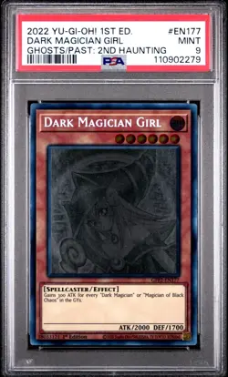 Yu-Gi-Oh! Dark Magician Girl Ghost/Past 2 1st Ed Ghost Rare GFP2-EN177 PSA 9 - Image 1
