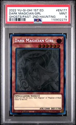 Yu-Gi-Oh! Dark Magician Girl Ghost/Past 2 1st Ed Ghost Rare GFP2-EN177 PSA 9 - Image 2