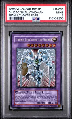 PSA 9 YuGiOh Elemental Hero Shining Flare Wingman EEN-EN036 1st Ed Ultimate - Image 2