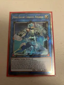 YuGiOh Mekk-Knight Crusadia Avramax EURO RA01-EN044 Quarter Century Rare 1st NM - Image 2