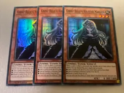 3x Ghost Belle & Haunted Mansion EURO 1st Edition Super Rare RA01-EN011 YuGiOh - Image 1