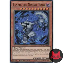 Yugioh Fenrir the Nordic Wolf LC05-EN002 Ultra Rare NM - Image 1