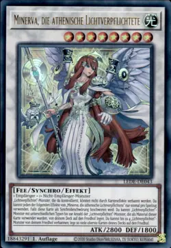 Yugioh LEDE-EN043 Minerva, Athenian Lightsaber Ultra Rare 1st edition - Image 1