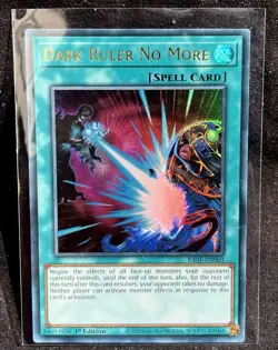 Dark Ruler No More Ultra Rare 1st Edition Mint Yu-Gi-Oh! Card [RA01-EN060] - Image 1