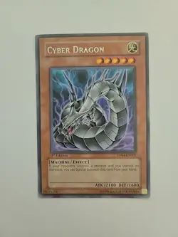 YUGIOH CYBER DRAGON DP04-EN001 1ST RARE (LP) - Image 1