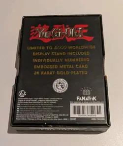 NEW- Yu-Gi-Oh 24 karat Gold Plated Card Red Eyes Black Dragon Limited Ed no. 480 - Image 6