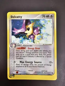 PokÃ©mon TCG Delcatty Holo Rare Card 5/109 EX Ruby and Sapphire Vintage - Image 1