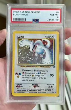 PSA 8 Lugia Holo Neo Genesis NM-MT Pokemon Trading Card Game - Image 1