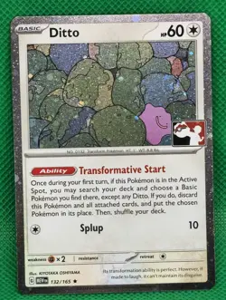 Ditto Holo Play Stamped 132/165 Prize Pack Series 6 PokÃ©mon TCG & Bonus Card - Image 2