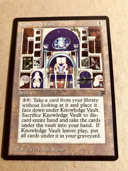 1x Knowledge Vault, LP (see photos), Legends (LEG), Magic: the Gathering, MtG - Image 1