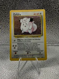 Clefairy 5/102 - Vintage 1999 Holo Rare Base Set WoTC Pokemon Card TCG Wotc LP+ - Image 1