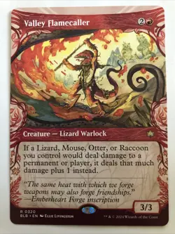 MTG Bloomburrow Valley Flamecaller Showcase 0320 NM Rare - Image 1