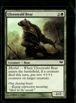 MTG Ulvenwald Bear 129/158 Dark Ascension Lot 3 LP - Image 1