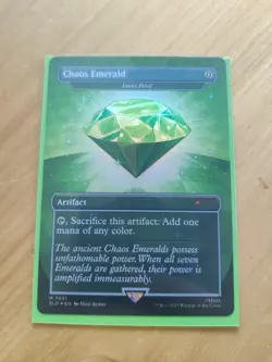 Chaos Emerald (Lotus Petal) Green 7031 Secret Lair Drop Sonic Bonus MTG NM FOIL - Image 1