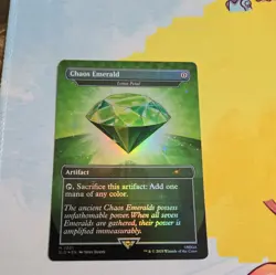 Chaos Emerald (Lotus Petal) Green 7031 Secret Lair Drop Sonic Bonus MTG NM FOIL - Image 1