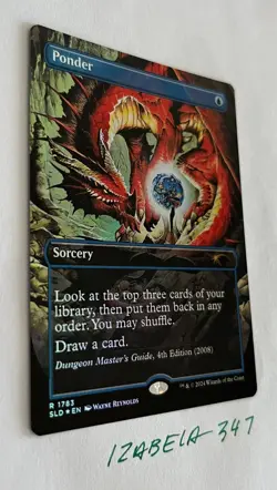 MTG Ponder RAINBOW FOIL Secret Lair x Dungeons & Dragons #1783 NM/M Unplayed - Image 2