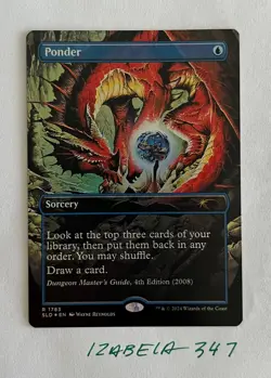 MTG Ponder RAINBOW FOIL Secret Lair x Dungeons & Dragons #1783 NM/M Unplayed - Image 4