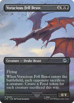 Foil - Voracious Fell Beast (Borderless) - 422 / NM / English MTG - Image 1