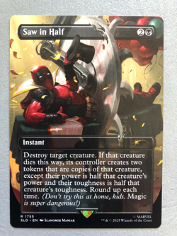Mtg Magic Secret Lair Marvel Deadpool Saw Card in Half English NM - Image 3