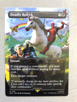 Mtg Magic Secret Lair Marvel Deadpool Deadly Rollick Card English NM - Image 3