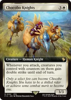 Foil - Chocobo Knights (Extended Art) - 102 / NM / English MTG - Image 1