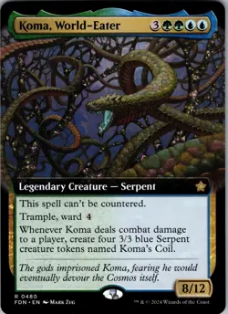 Koma, World-Eater (Extended Art) Foundations  NM Magic: The Gathering  Normal - Image 3