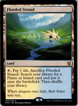 Flooded Strand Khans of Tarkir Rare NM Magic: The Gathering 233 Normal - Image 3