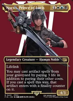 1x - Noctis, Prince of Lucis - (borderless) - Final Fantasy FIN - NM MTG - Image 2