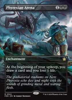 1x - Phyrexian Arena - (borderless) - Foundations - NM MTG - Image 2