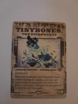 Tinybones the Pickpocket Showcase Poster NM Outlaws OTJ MTG Magic the Gathering - Image 1