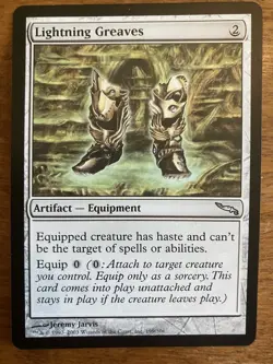 MTG: Lightning Greaves Mirrodin !~*NM UNCOMMON*~! [hard to find] - Image 1