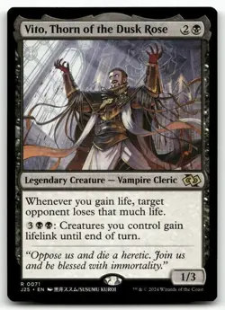 Vito, Thorn of the Dusk Rose (Anime) #71 MTG Foundations Jumpstart M/NM X1 - Image 1