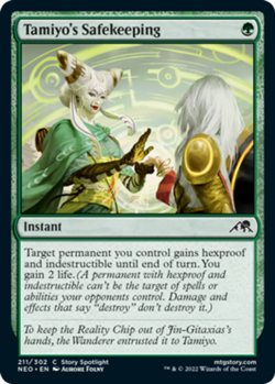 MTG - Tamiyo's Safekeeping - Kamigawa: Neon Dynasty - NM, English Magic FLAT RAT - Image 1