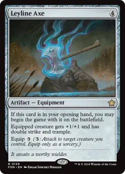 x1 Leyline Axe FDN Foundations MTG 129 RARE M/NM 1x - Image 2