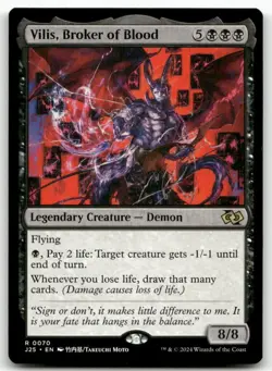 Vilis, Broker of Blood (Anime) #70 MTG Foundations Jumpstart M/NM X1 - Image 1