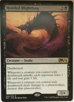 Hooded Blightfang Non Foil - 104/274, MTG 2021 - Image 1