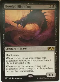 Hooded Blightfang Non Foil - 104/274, MTG 2021 - Image 2