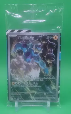 SV: Black Bolt - Thundurus 209 Black Star ETB Promo Card *Sealed* - DESCRIPTION - Image 1