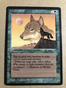 Wyluli Wolf LP Arabian Nights MTG Magic the Gathering - Image 1