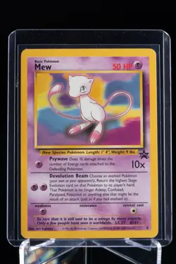 Mew 8 Regular Black Star Promo WOTC Vintage Pokemon Card LP - Image 1