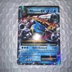 M Blastoise EX Holo Pokemon XY Evolutions Mega Full Art 2016 NM - Image 1