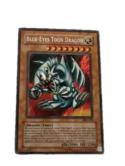 Yugioh Blue-Eyes Toon Dragon MRL-E000 Secret Rare Unlimited LP Slight Bend - Image 1