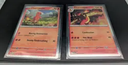 Pokémon TCG Charmander Charmeleon Reverse Cosmos Holo 4 & 5 Scarlet & Violet 151 - Image 1