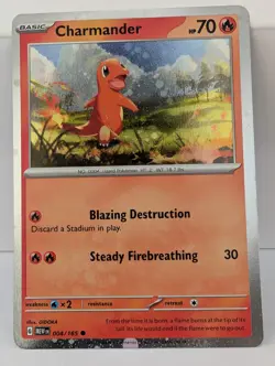 Pokémon TCG Charmander Charmeleon Reverse Cosmos Holo 4 & 5 Scarlet & Violet 151 - Image 2